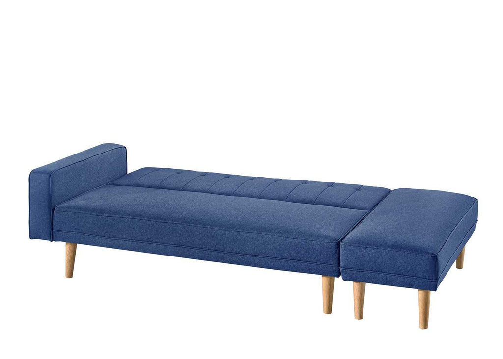 Jameson 3 Seat Sofa Bed with Ottoman - Blue - Housethings 