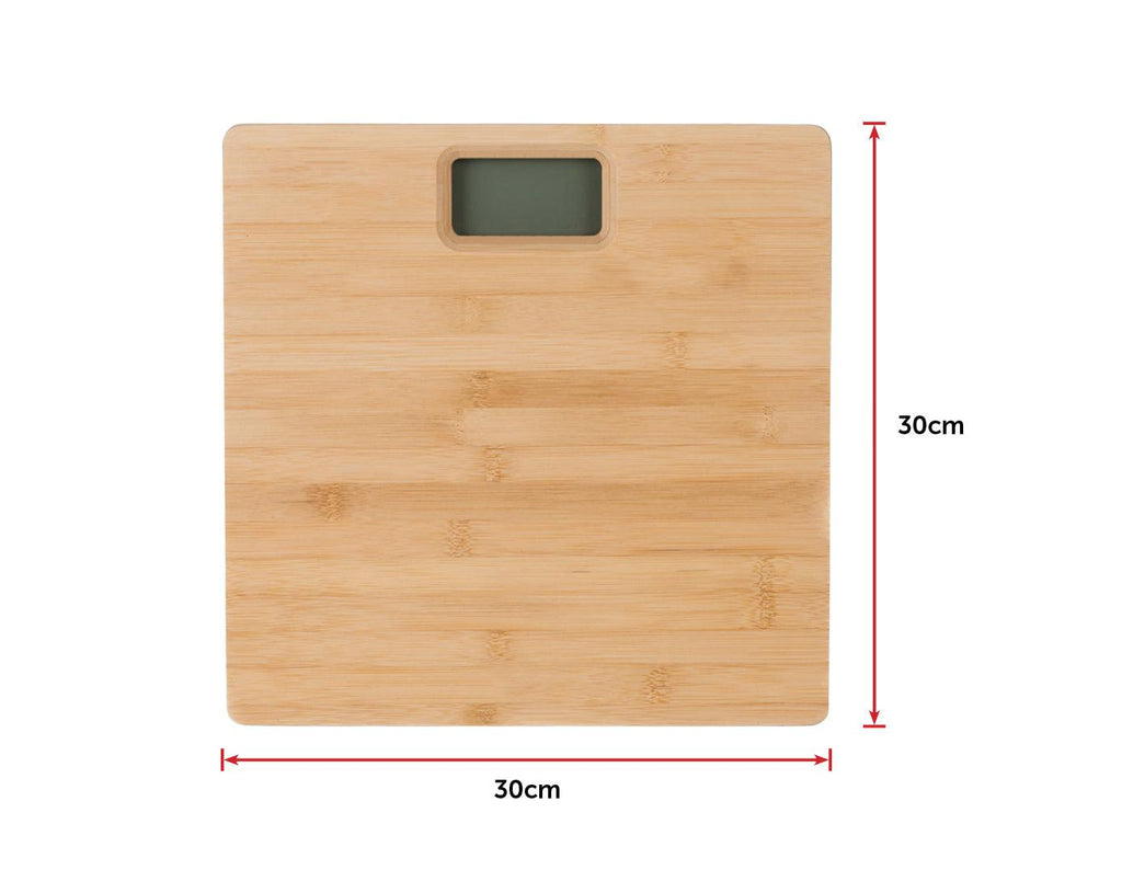 180KG Bamboo Natural Personal Digital Bathroom Scale - House Things 