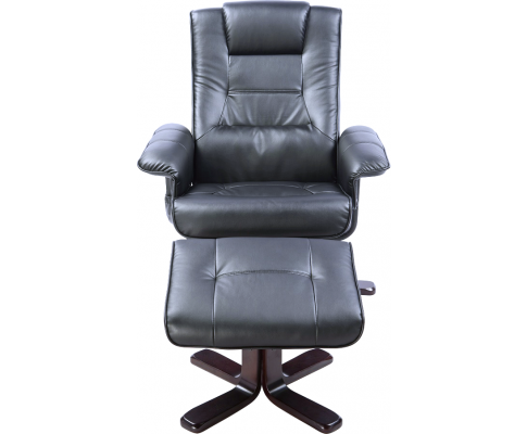 Leather Massage Chair Recliner - Black - Housethings 