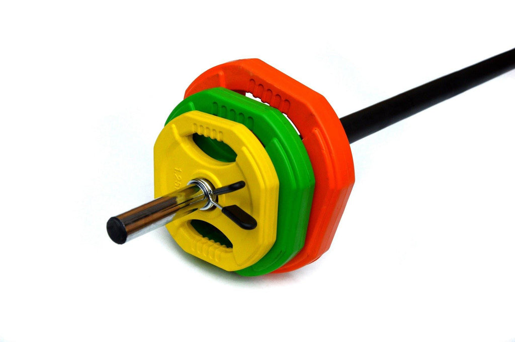 20kg Standard Rubber Coloured Barbell - House Things Sports & Fitness > Fitness Accessories