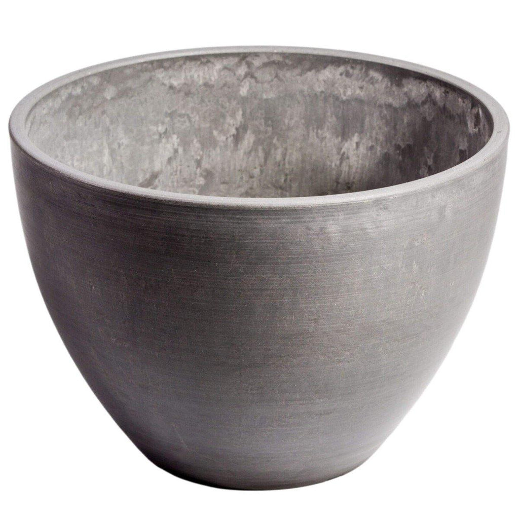 Polished Grey Planter Bowl 30cm - Housethings 