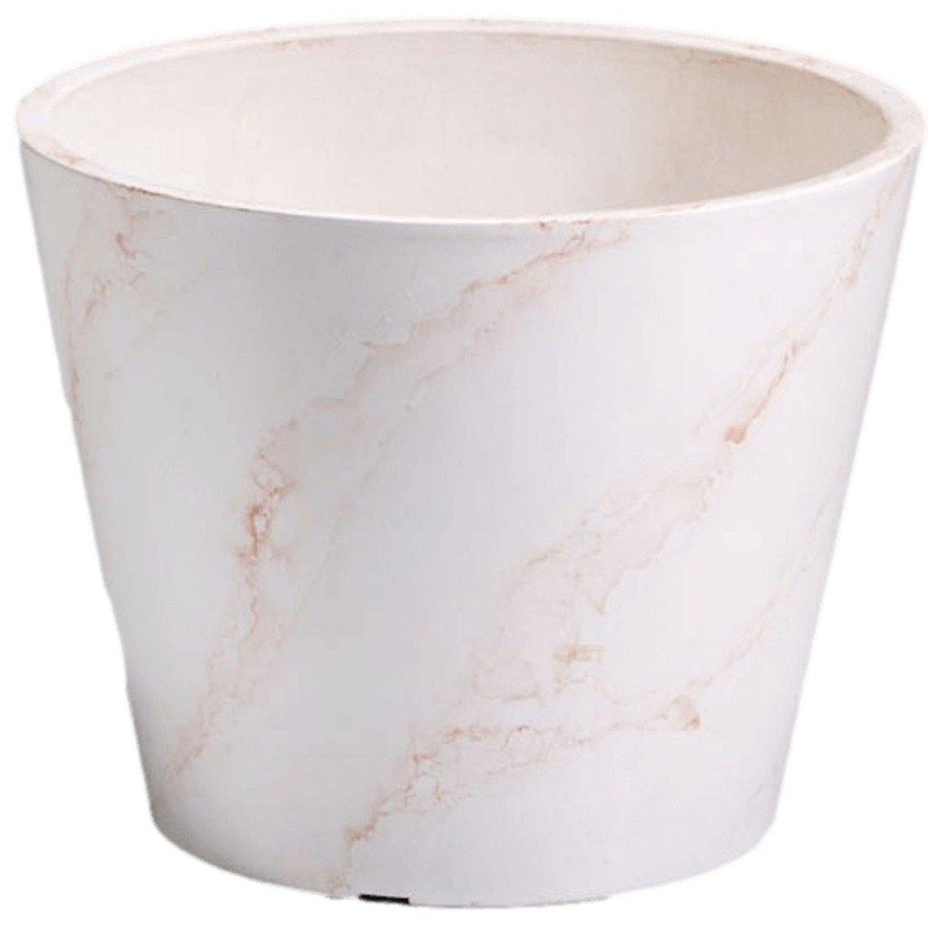 Red & White Imitation Marble Pot 25cm - Housethings 