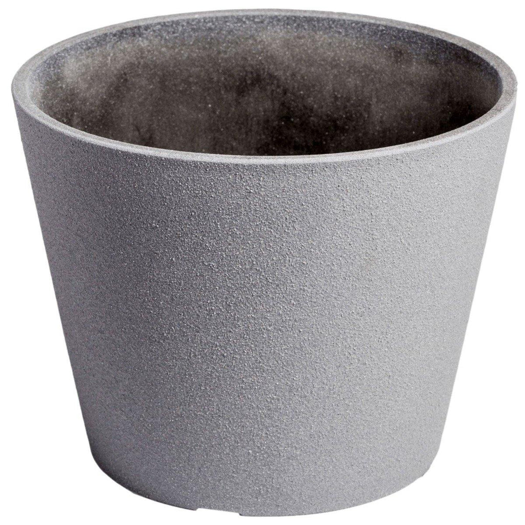Rendered Grey Planter Pot 25cm - Housethings 
