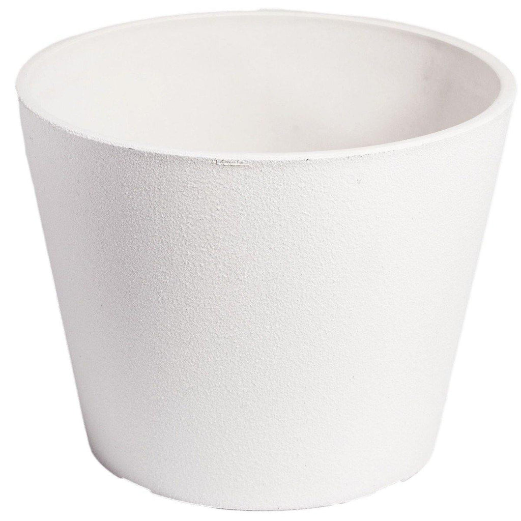 Rendered White Planter Pot 25cm - House Things Home & Garden > Artificial Plants