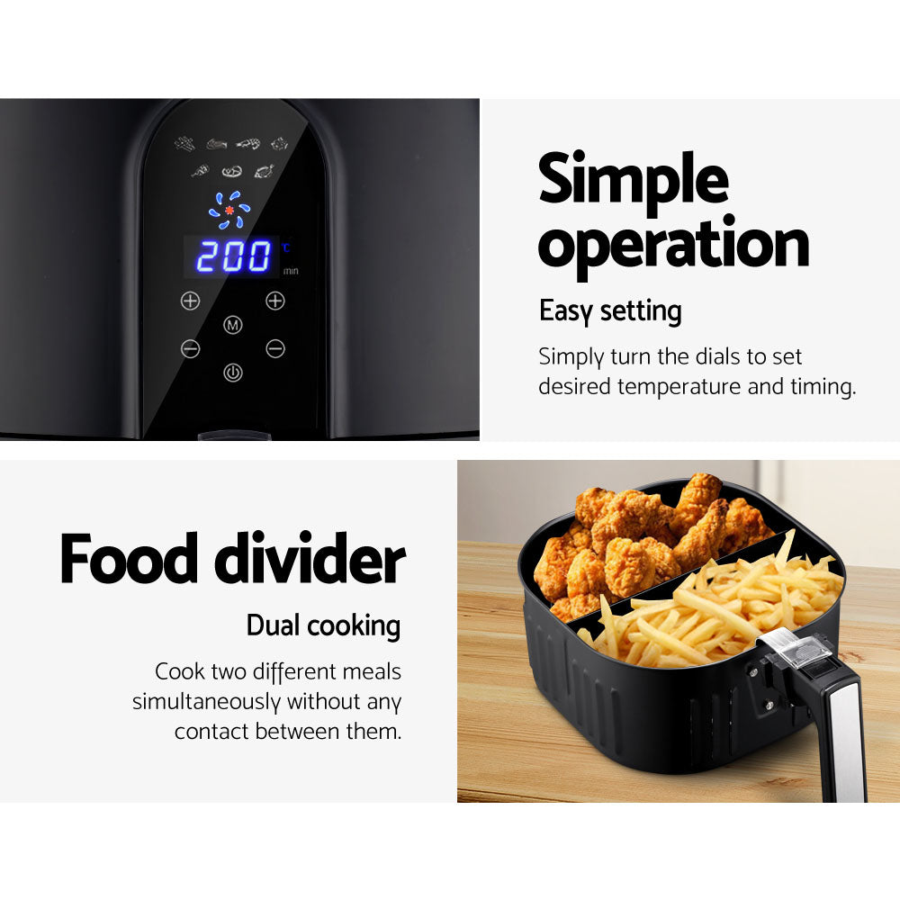 Devanti 7L Oil Free Air Fryer - Black - House Things Appliances > Kitchen Appliances
