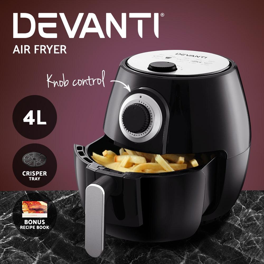 Air Fryer 4L Fryers Oil Free Oven Healthy Cooker Black - House Things 