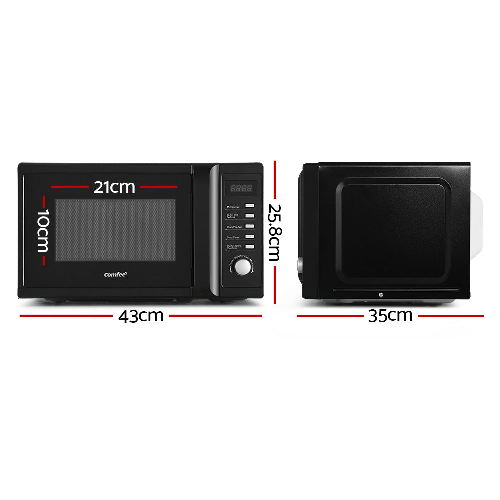 Comfee 20L Microwave Oven 700W Countertop Kitchen Cooker Black - House Things Appliances > Kitchen Appliances