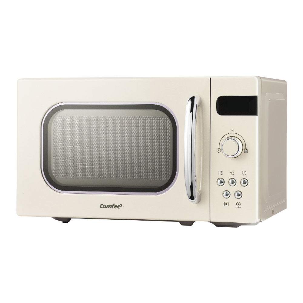 Comfee 20L Microwave Oven 700W Countertop Kitchen 8 Cooking Settings Cream - House Things Appliances > Kitchen Appliances