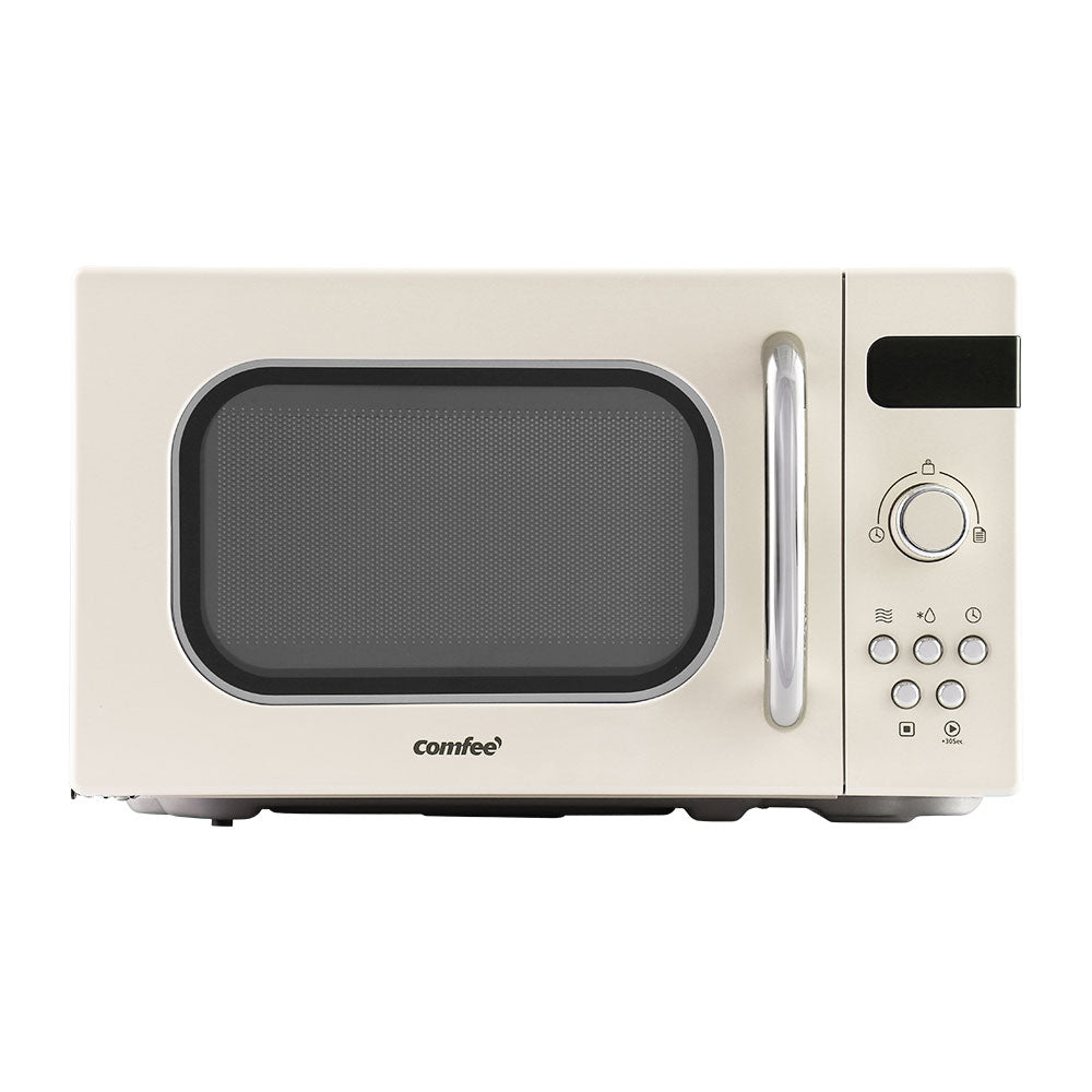 Comfee 20L Microwave Oven 700W Countertop Kitchen 8 Cooking Settings Cream - House Things Appliances > Kitchen Appliances
