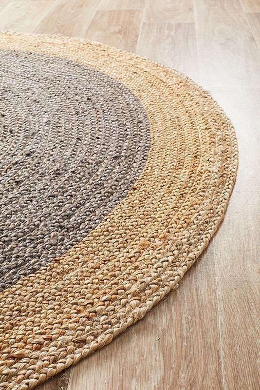 Robinson Charcoal Jute Rug Round - House Things Atrium Collection