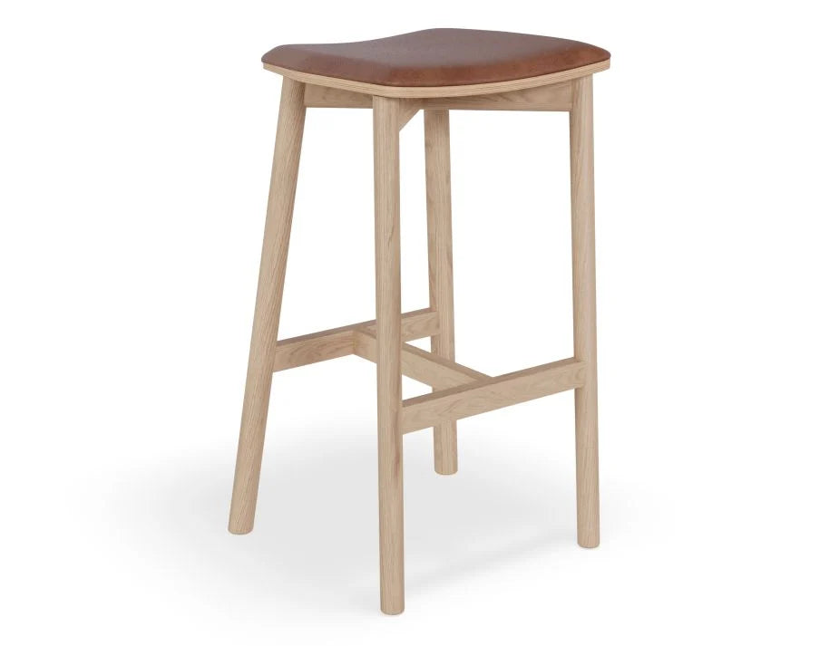 Brown Padded kitchen stool