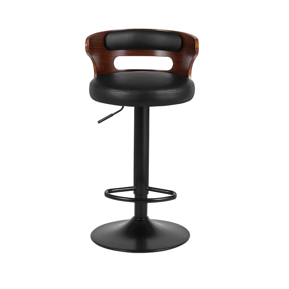 Alice Set of 2 Bar Stools Kitchen Wooden Gas Lift - House Things Furniture > Bar Stools & Chairs