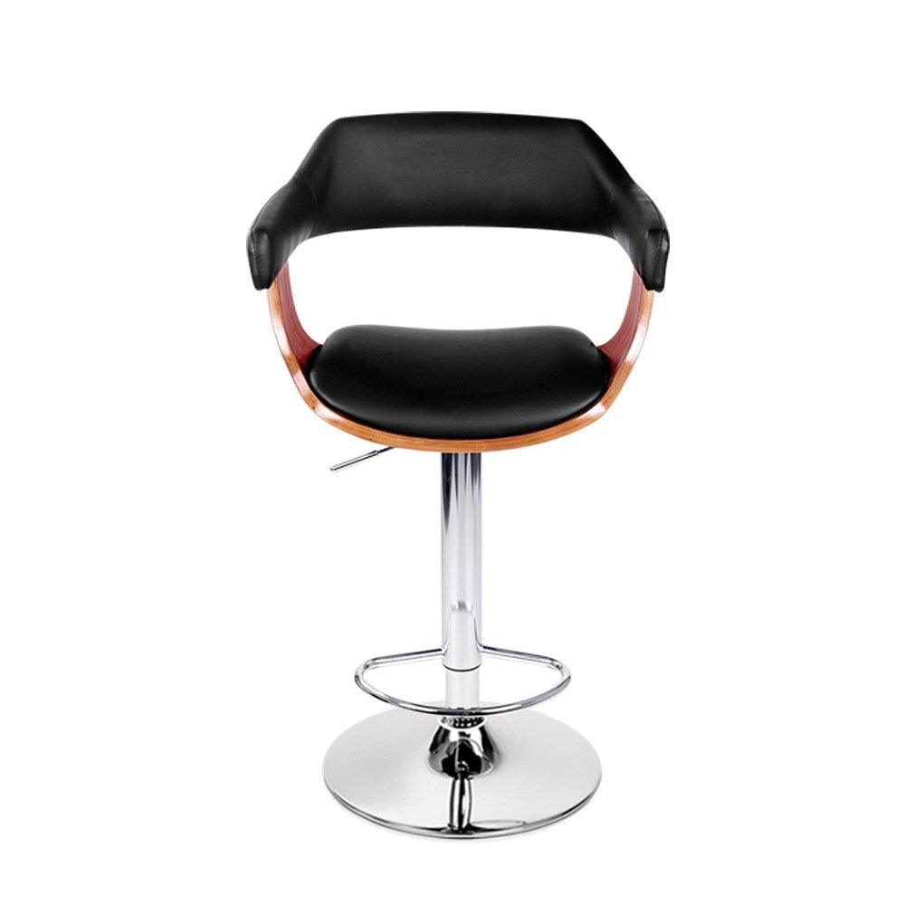 BARTON Wooden Bar Stool - Black Padded Seat - Arm rests - House Things Furniture > Bar Stools & Chairs