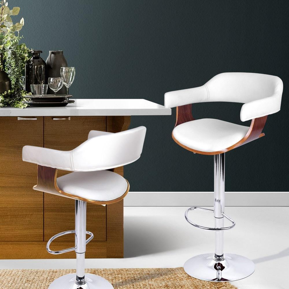 Finni Wooden Bar Stool - White - House Things Furniture > Bar Stools & Chairs
