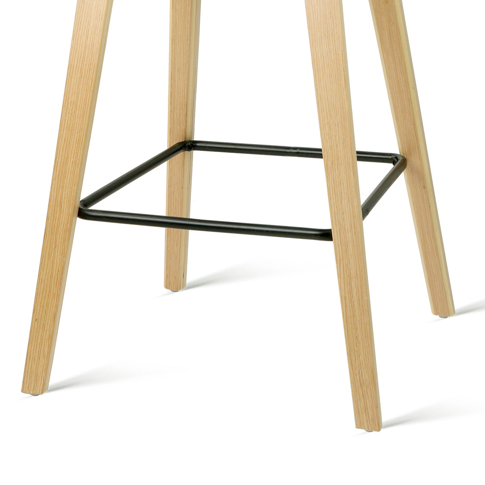 Finn 2 x Wooden Backless Bar Stools - Black - House Things Furniture > Bar Stools & Chairs