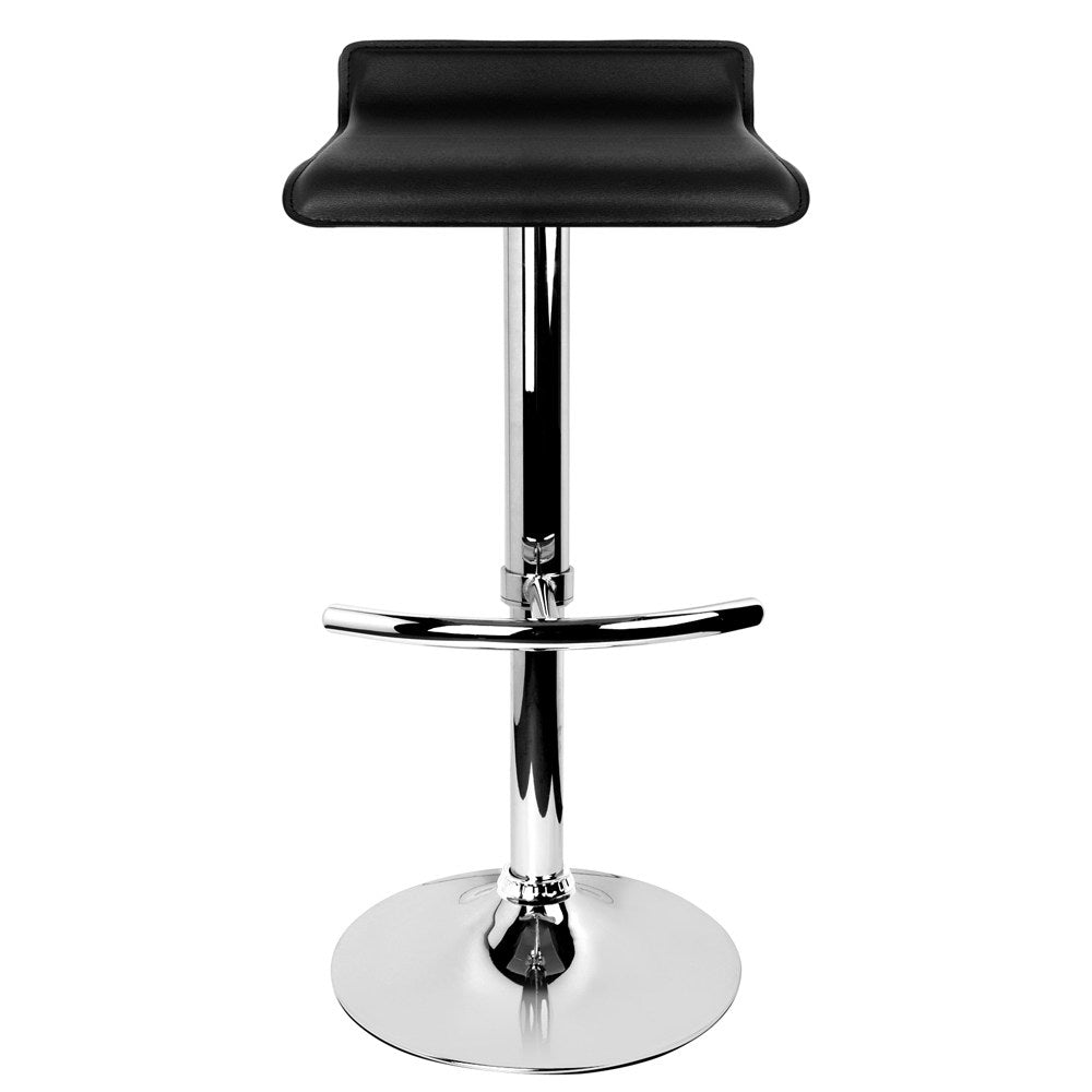 Kathleen 2 x Leather Bar Stools - Black - House Things Furniture > Bar Stools & Chairs