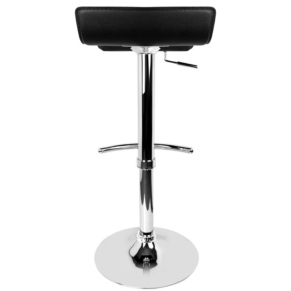 Kathleen 2 x Leather Bar Stools - Black - House Things Furniture > Bar Stools & Chairs