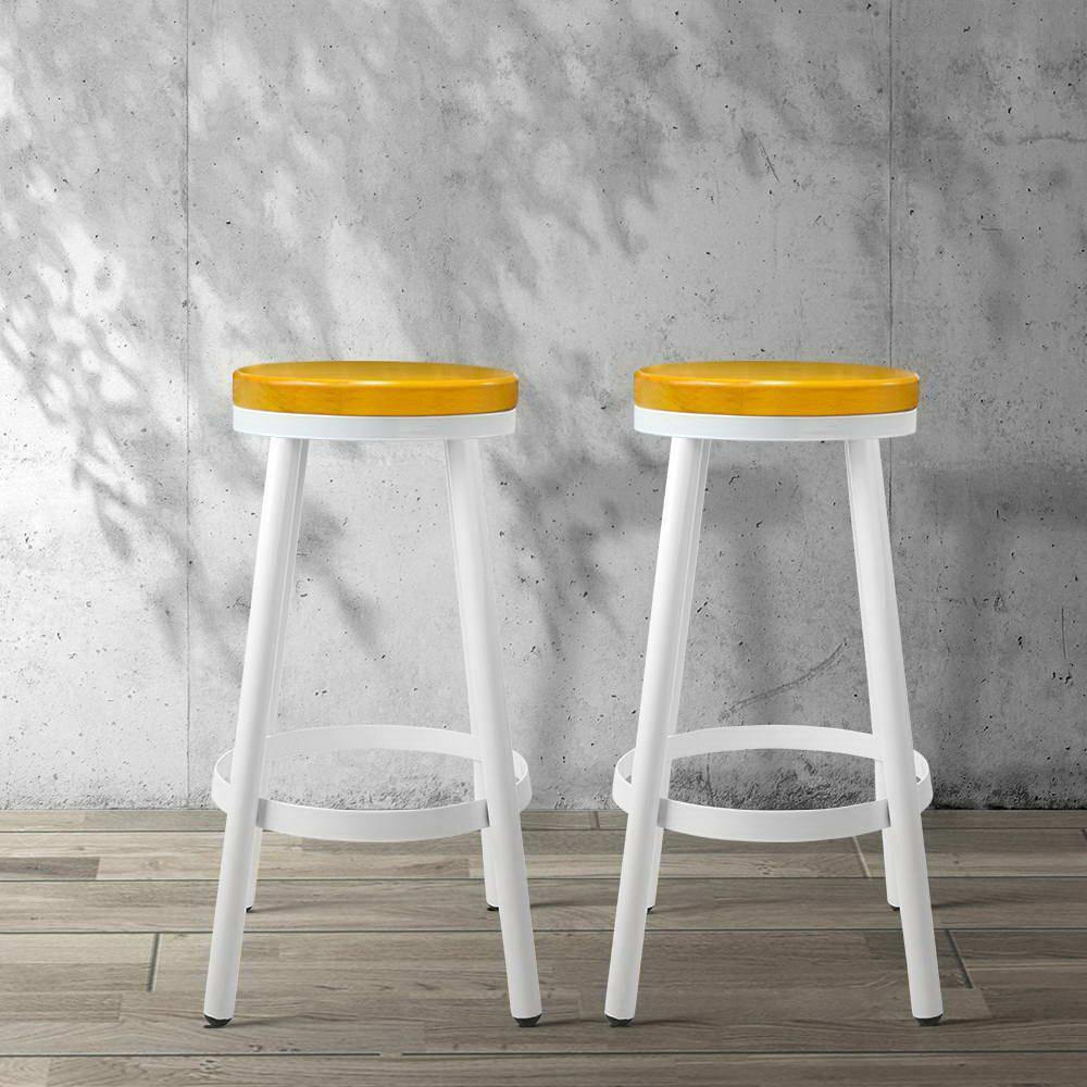 Set of 2 Wooden Stackable Bar Stools - Emma - House Things Furniture > Bar Stools & Chairs