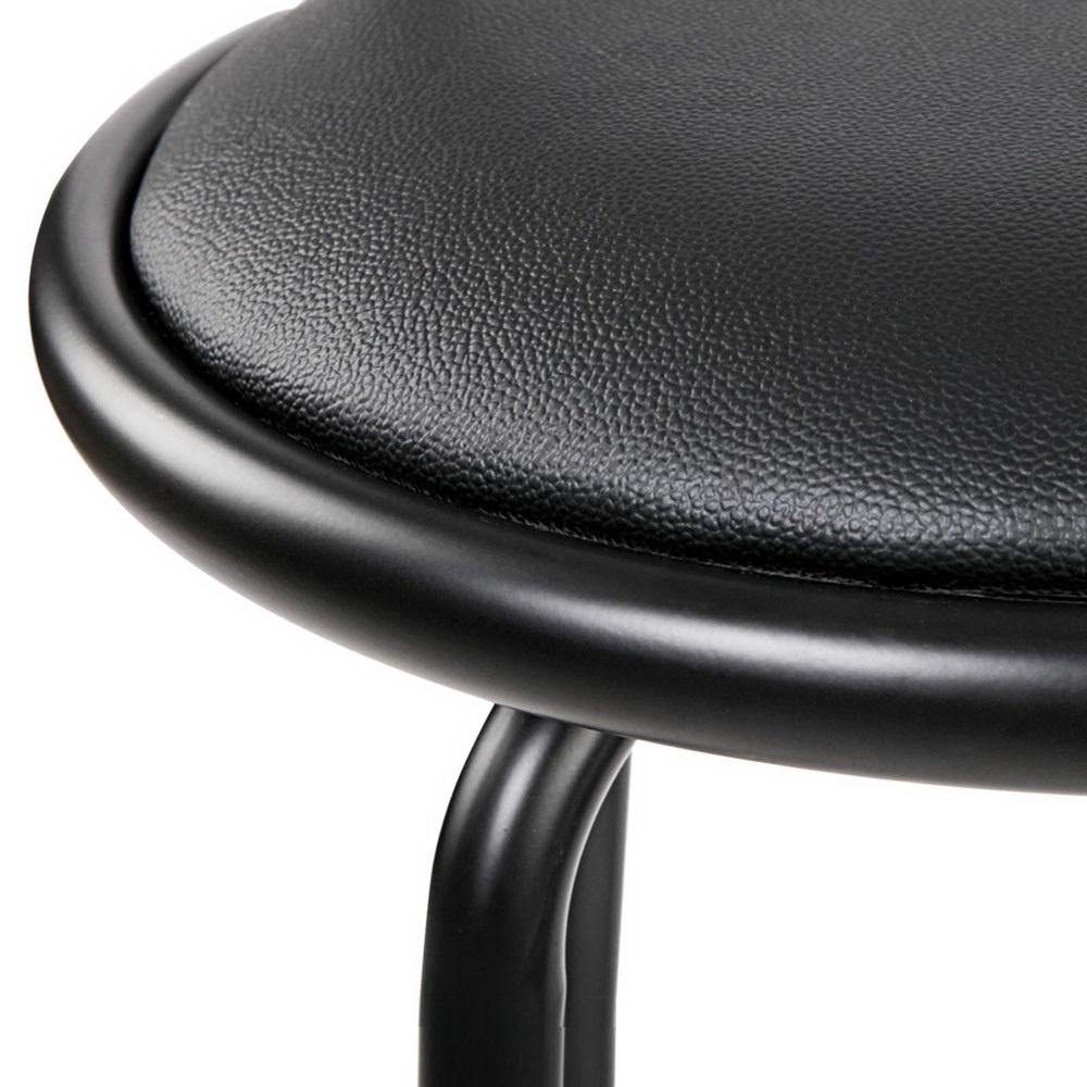 Danius Swivel Bar Stools - Black Leather - Set of 2 - House Things Furniture > Bar Stools & Chairs