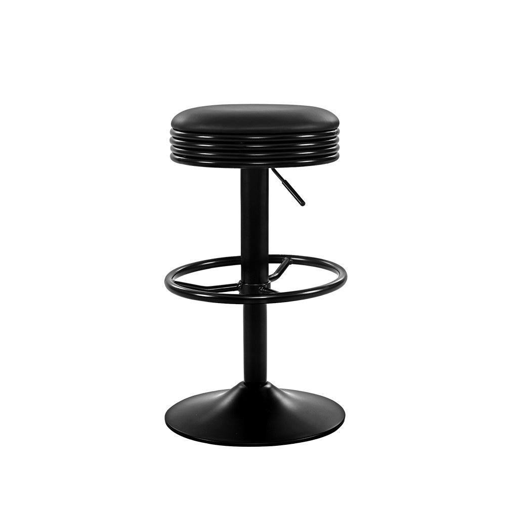Ash Bar Stools Gas Lift Swivel Black - Set of 2 - House Things Furniture > Bar Stools & Chairs