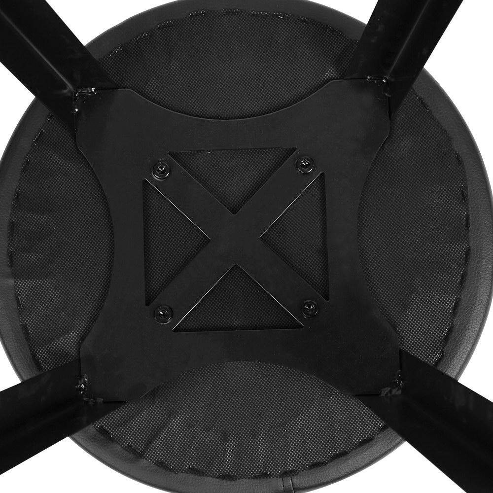 Meghan 2 x PU Leather Bar Stools - Black - Housethings 