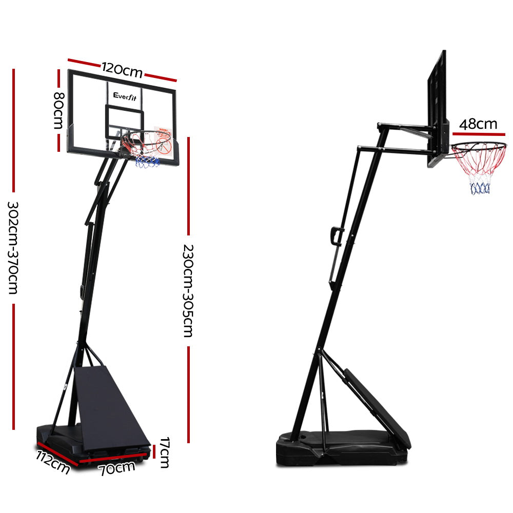 Everfit Pro Portable Basketball Stand System Ring Hoop Net Height Adjustable 3.05M - House Things Sports & Fitness > Basketball & Accessories