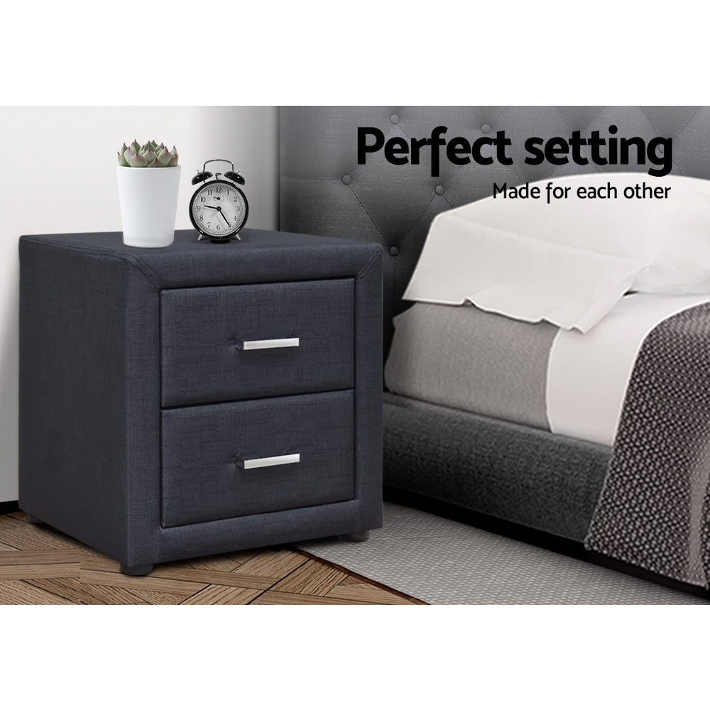 Moda Bedside table - Charcoal - House Things Brand > Artiss