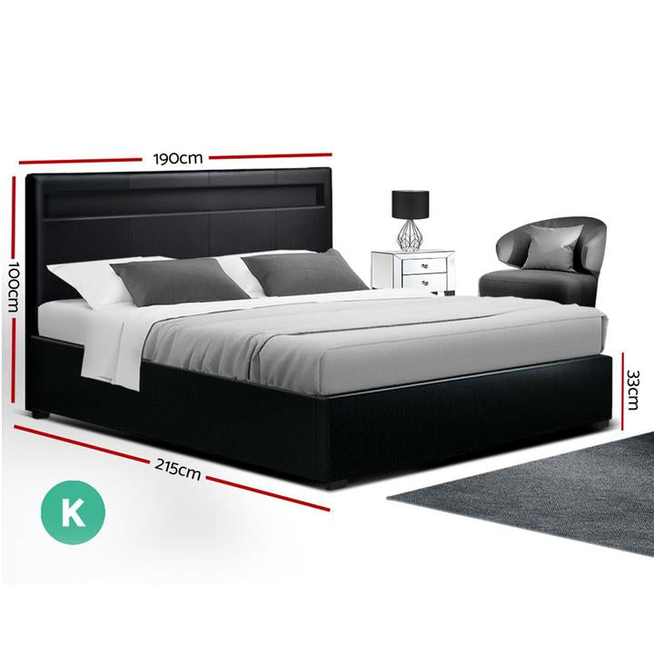 Led Queen Size Bed & Mattress Package - House Things