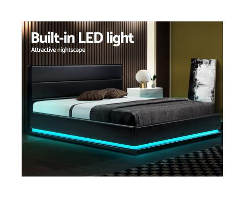 BONDI Queen LED Bed & Mattress Package - House Things 
