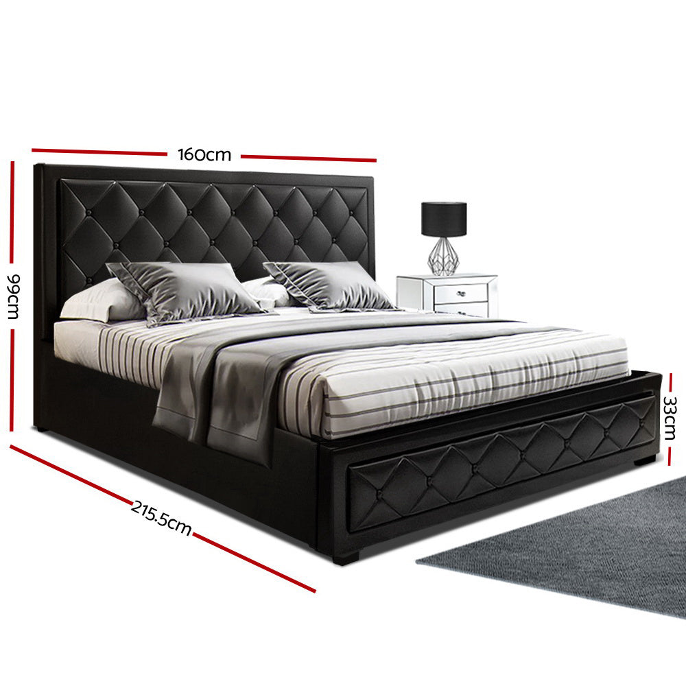 Yoni Gas Lift Bed Frame - Queen - House Things Furniture > Bedroom