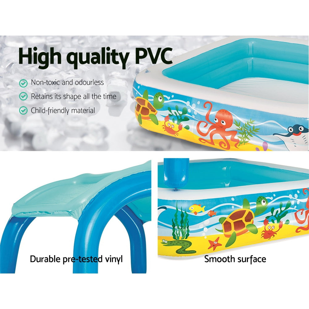Inflatable Kids Pool Canopy Play Pool Swimming Pool Family Pools - House Things Home & Garden > Pool & Accessories