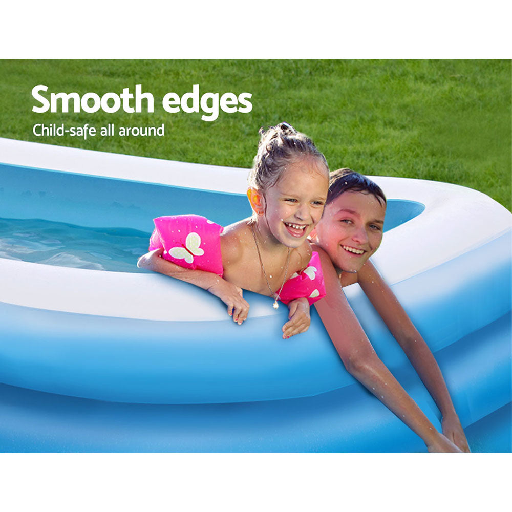 Inflatable Kids Above Ground Swimming Pool 3m x 1.8m - House Things Home & Garden > Pool & Accessories