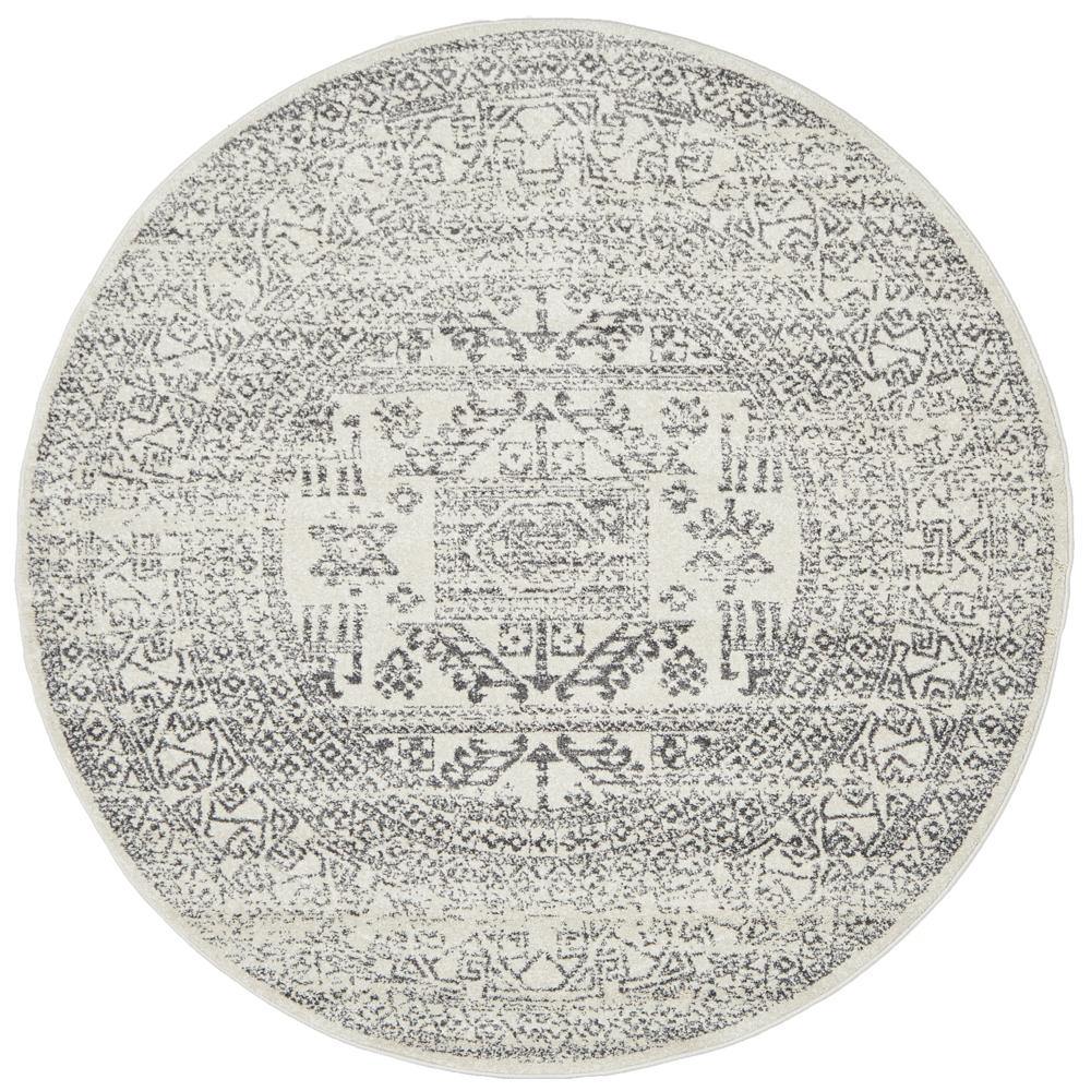 Chrome Addison Silver Round Rug - House Things CHROME COLLECTION
