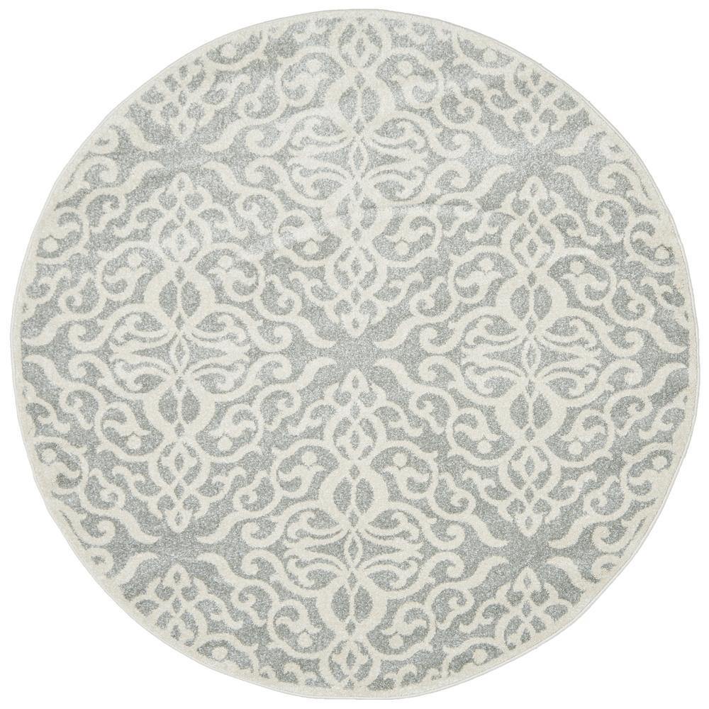 Chrome Lydia Silver Round Rug - House Things CHROME COLLECTION