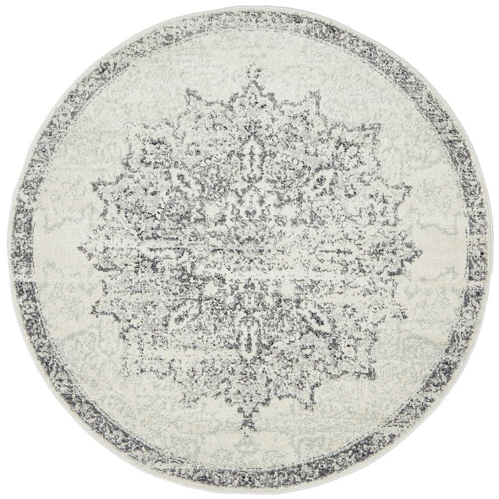 Chrome Rita Silver Round Rug - House Things CHROME COLLECTION