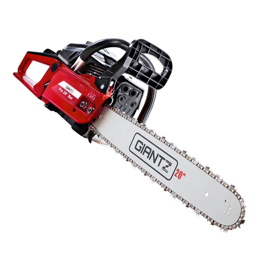 GIANTZ 52CC Petrol Commercial Chainsaw Chain Saw Bar E-Start Black - House Things Tools > Power Tools