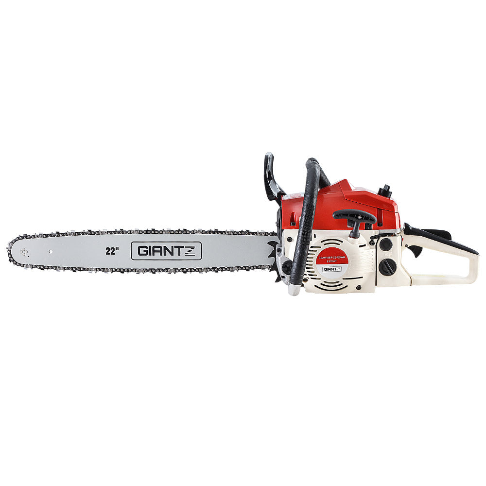GIANTZ 75CC Petrol Commercial Chainsaw Chain Saw Bar E-Start Pruning - House Things Tools > Power Tools