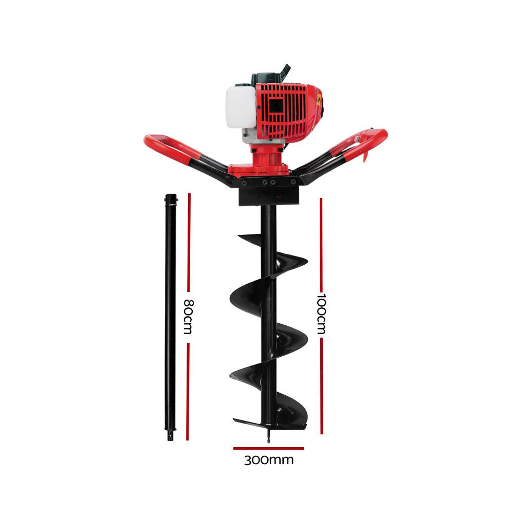 Giantz 66CC Post Hole Digger Petrol Earth Auger Bits Drill Borer Fence - House Things Brand > Giantz