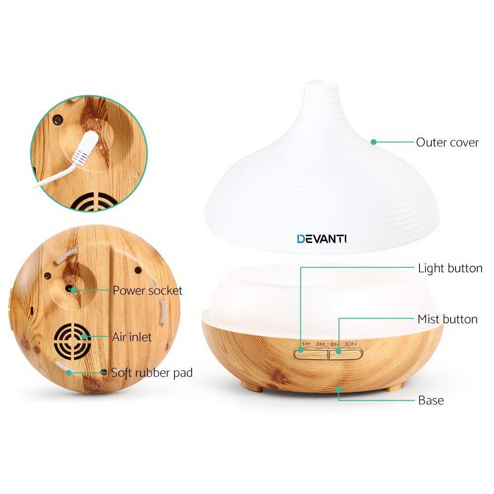 Aroma Diffuser Air Humidifier Night Light 300ml - Housethings 
