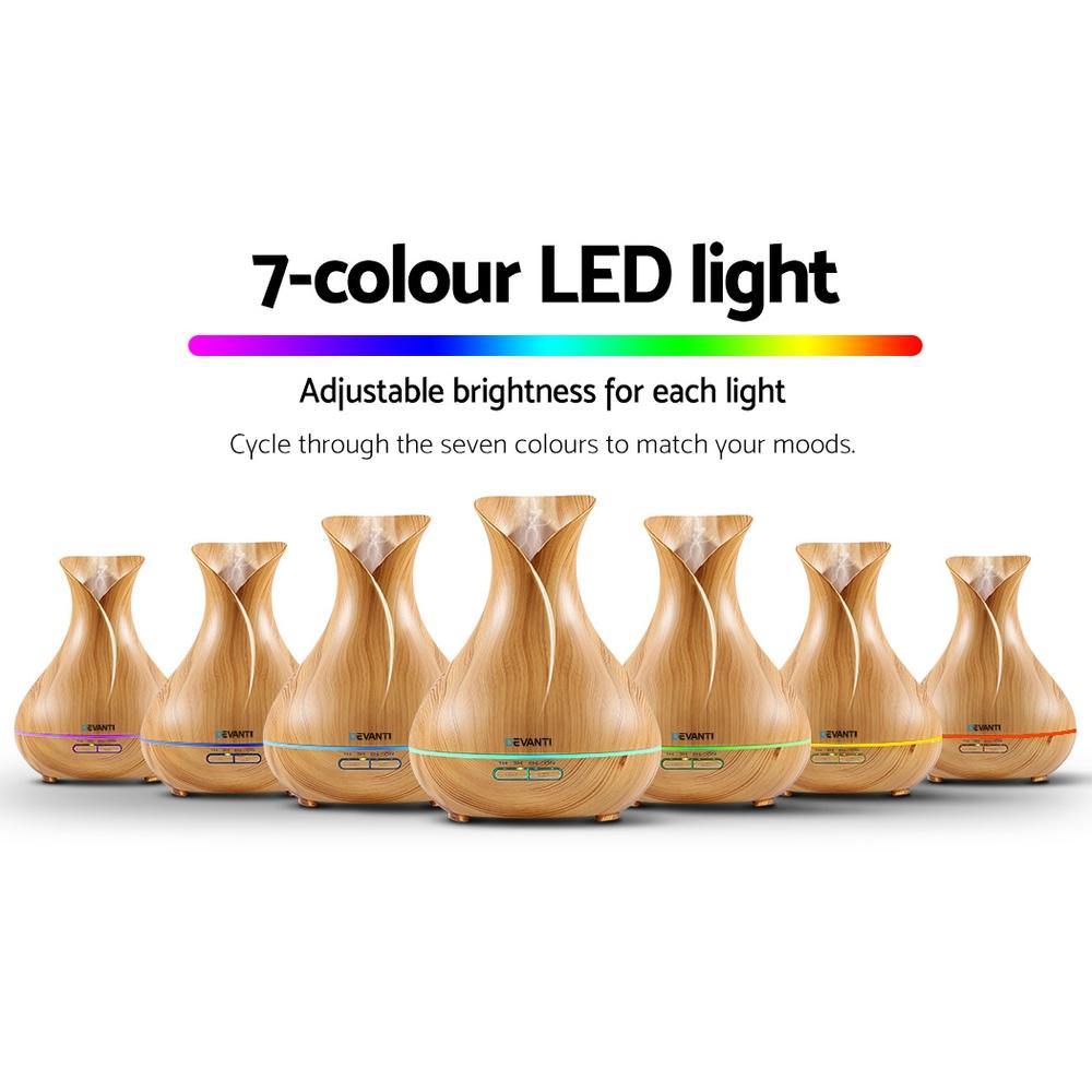 400ml 4 in 1 Aroma Diffuser remote control - Light Wood - House Things Appliances > Aroma Diffusers & Humidifiers