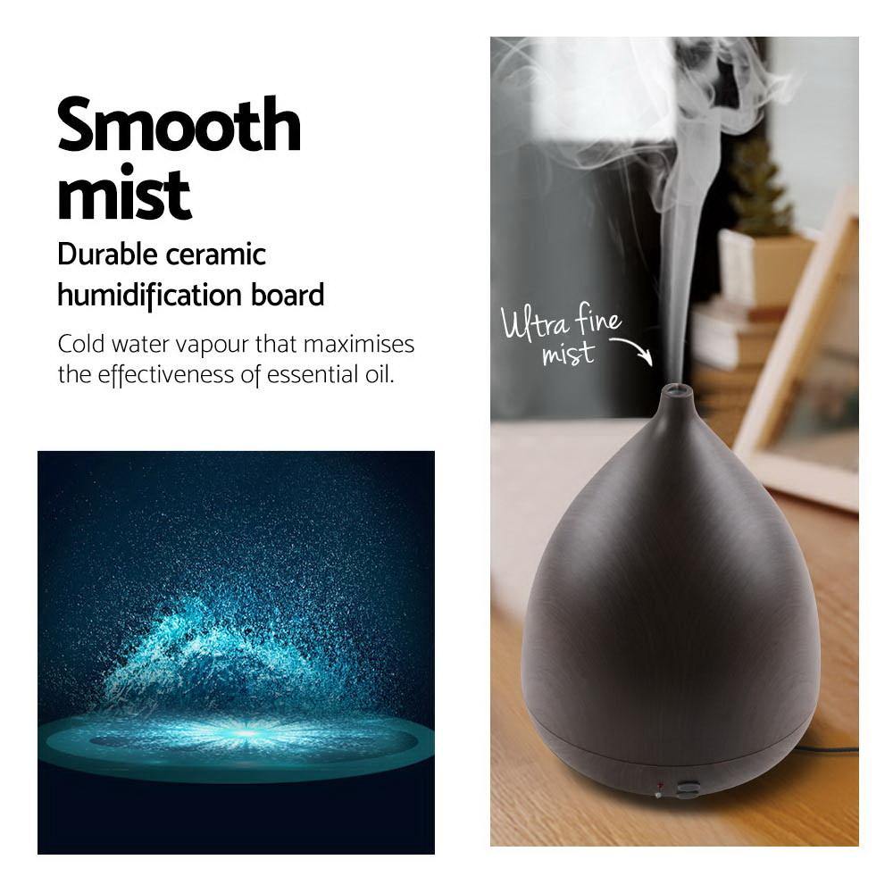 Aroma Diffuser Air Humidifier Dark Wood 300ml - Housethings 
