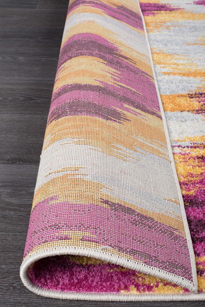 Dimensions Divinity Burst Aubergine Modern Rug - House Things Dimensions Collection