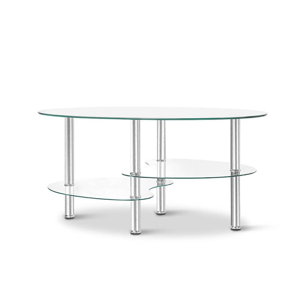 3 Tier Coffee Table - Glass - House Things 