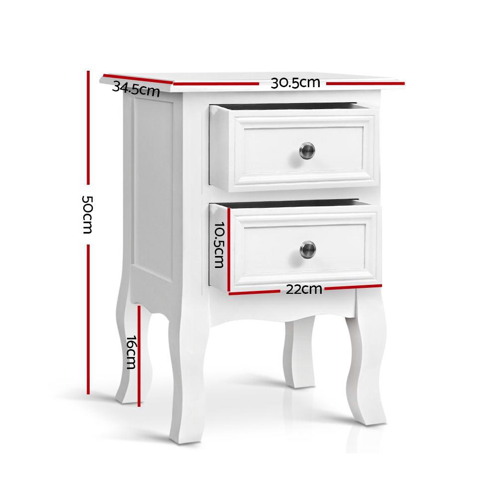 Bedside Tables Drawers French - House Things Brand > Artiss