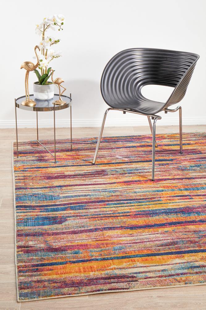 Dreamscape Strokes Modern Raspberry Rug - House Things Dreamscape Collection