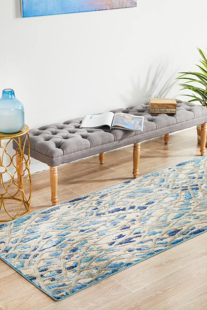 Dreamscape Ropes Modern Blue Runner Rug - House Things Dreamscape Collection