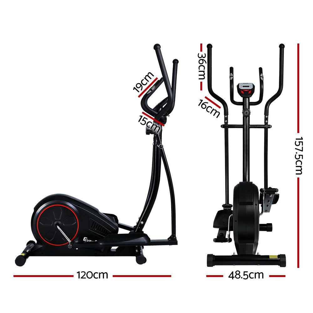 Everfit Elliptical Cross Trainer Black - House Things Sports & Fitness > Fitness Accessories