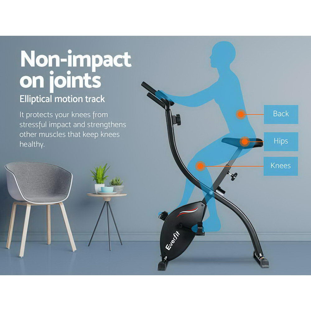 Folding Magnetic Exercise Bike Flywheel - House Things Sports & Fitness > Fitness Accessories