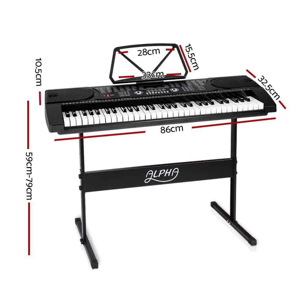 ALPHA 61 Keys LED Electronic Piano Keyboard - House Things Audio & Video > Musical Instrument & Accessories