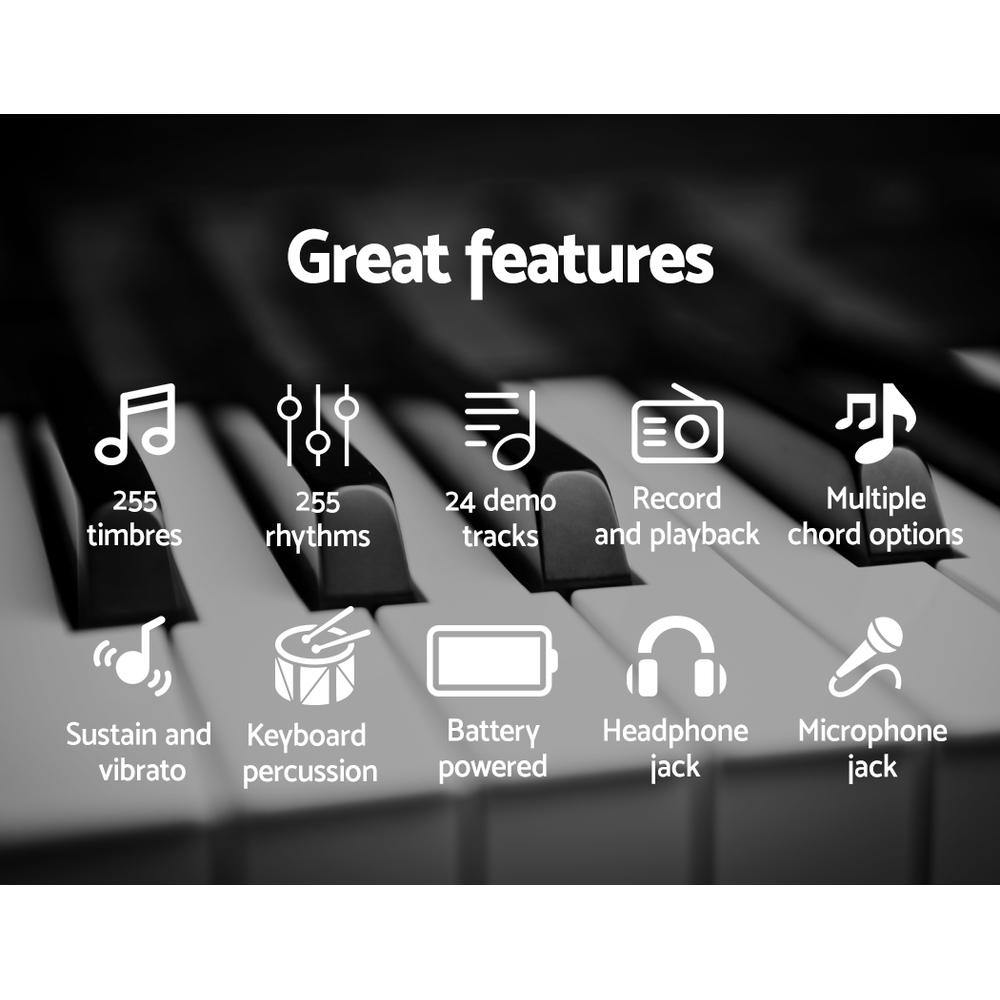 61 Keys Electronic Piano Keyboard LED with Music Stand - House Things Audio & Video > Musical Instrument & Accessories